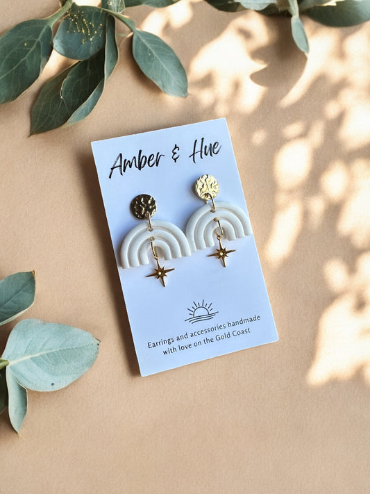 Rainbow Star Dangle Earrings