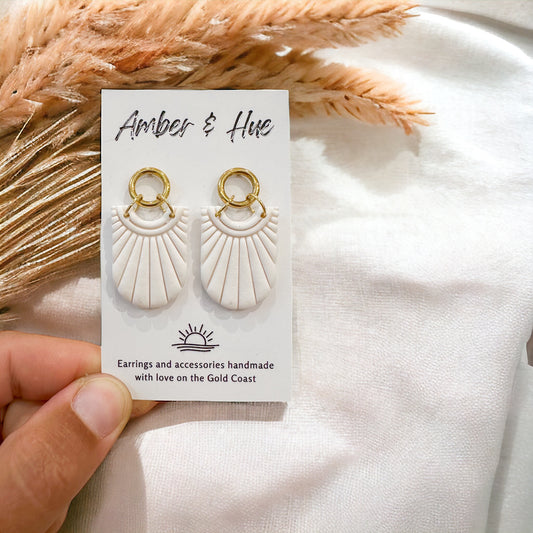 Radiance White Dangle Earrings