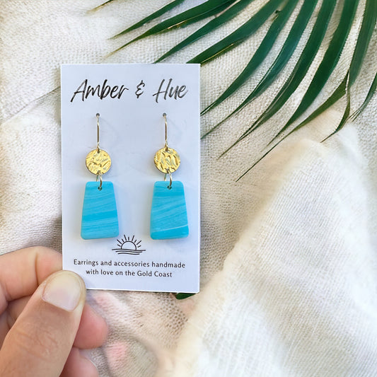 Sapphire Azure Dreams Hook Earrings
