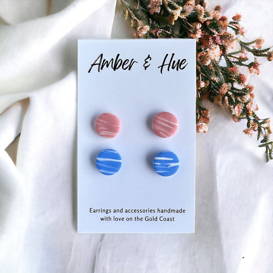 Blue & Pink Stud Earring Pack